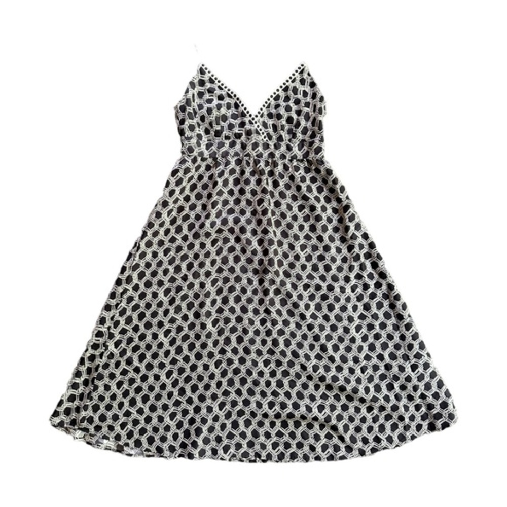 J. Crew 100% Silk Nautical Navy and White Dress Size 2
